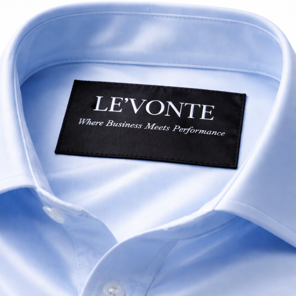 "Ciel" Light Blue Long Sleeve Stretch Button Down