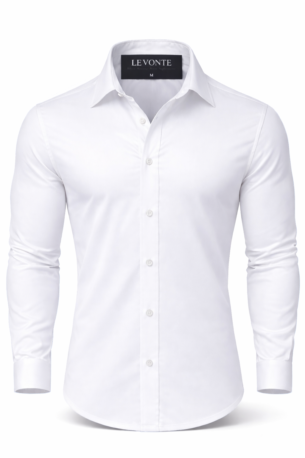 "Ciel" Light Blue Long Sleeve Stretch Button Down