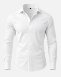 "Blanc" White Long Sleeve Performance Button Down