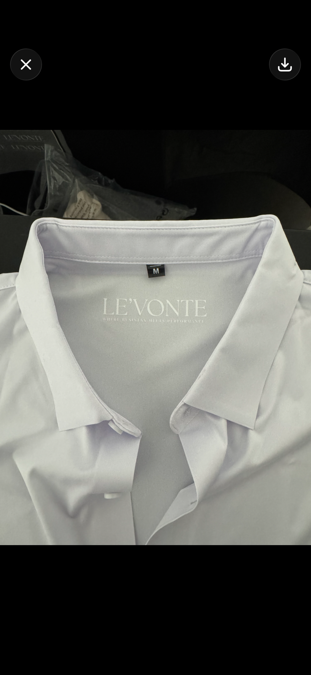 "Blanc" White Long Sleeve Performance Button Down